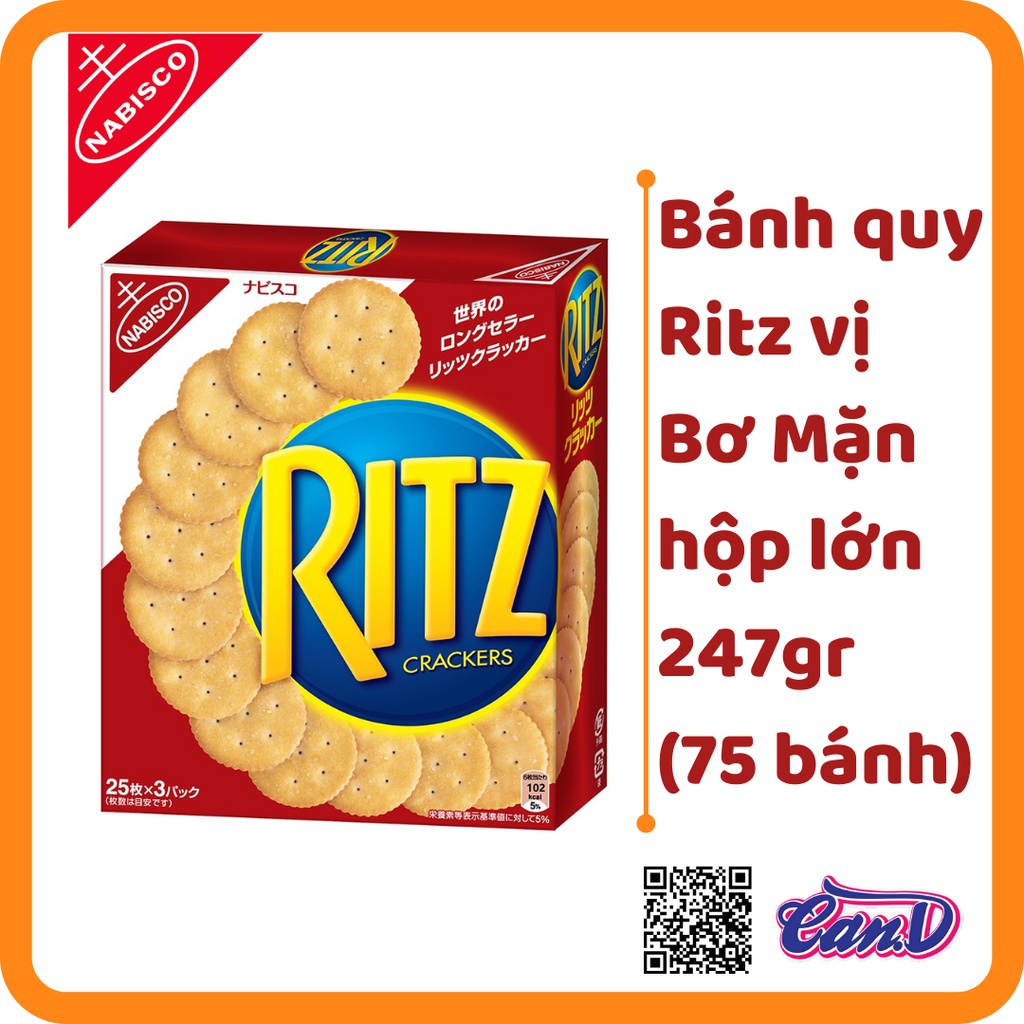 Bánh quy Ritz vị Bơ Mặn hộp lớn 247gr (75 bánh)