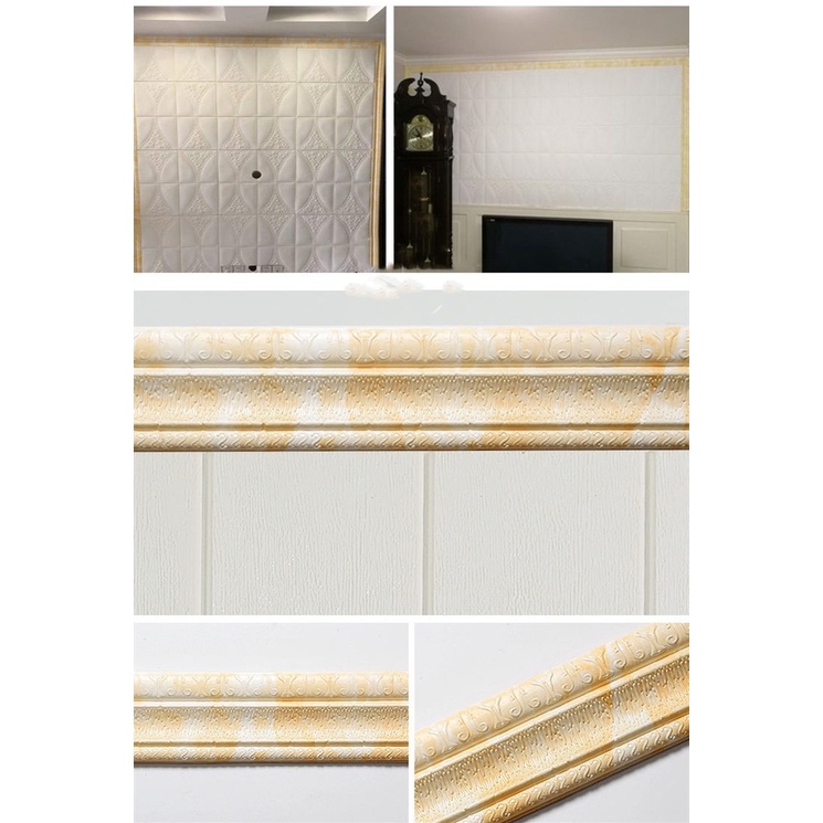 Dải dán viền tường trang trí họa tiết 3d tùy chọn chống thấm nước