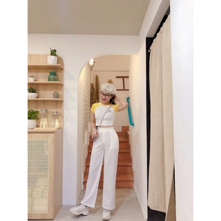 Quần Dài Đũi EIGHTYK Ống Rộng Phối Nút