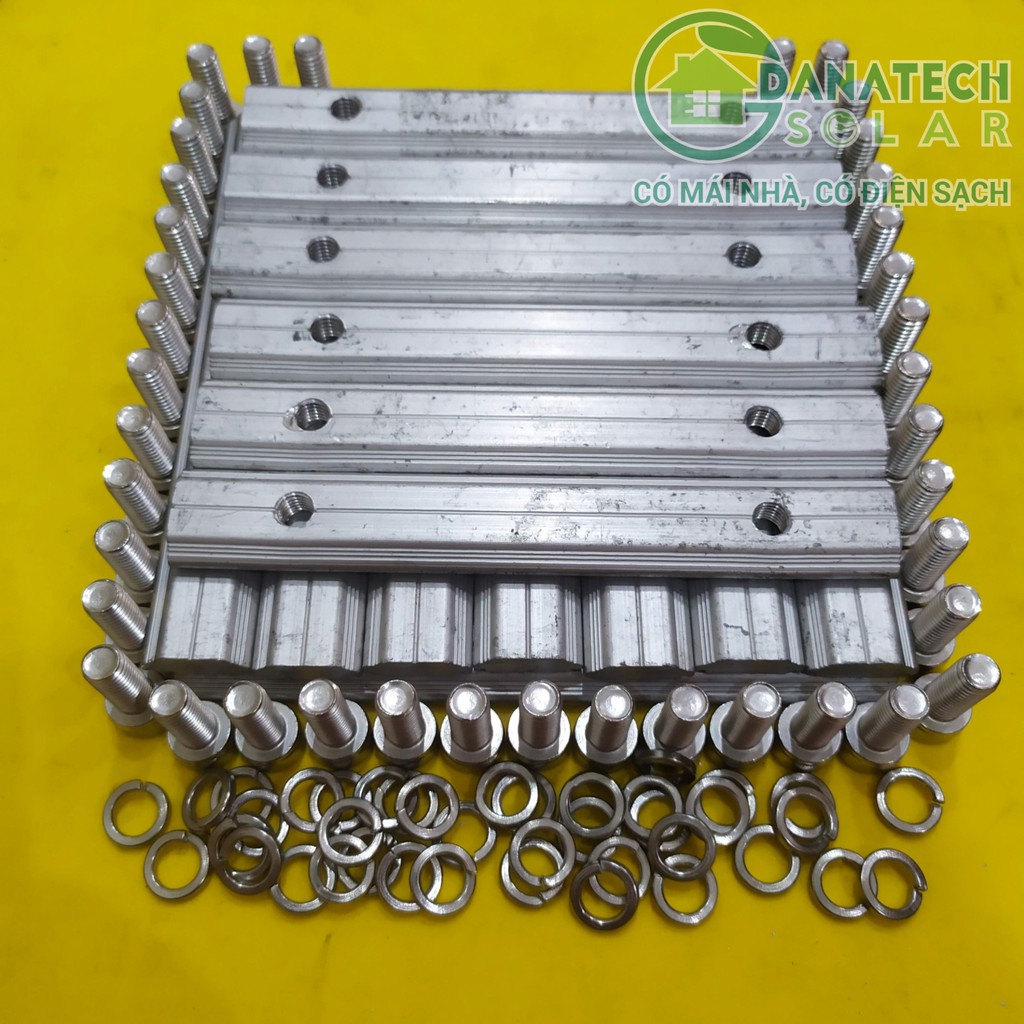 Thanh nối rail nhôm lắp pin năng lượng mặt trời | hợp kim nhôm độ cứng cao T5-6005 mạ toàn phần Anodized