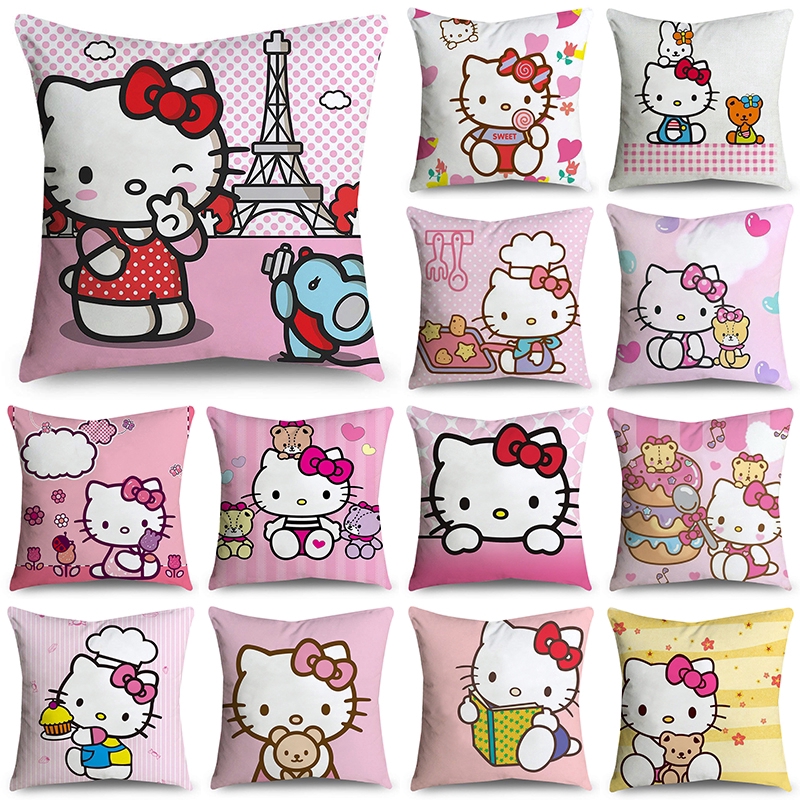 Vỏ Gối In Hình Hello Kitty