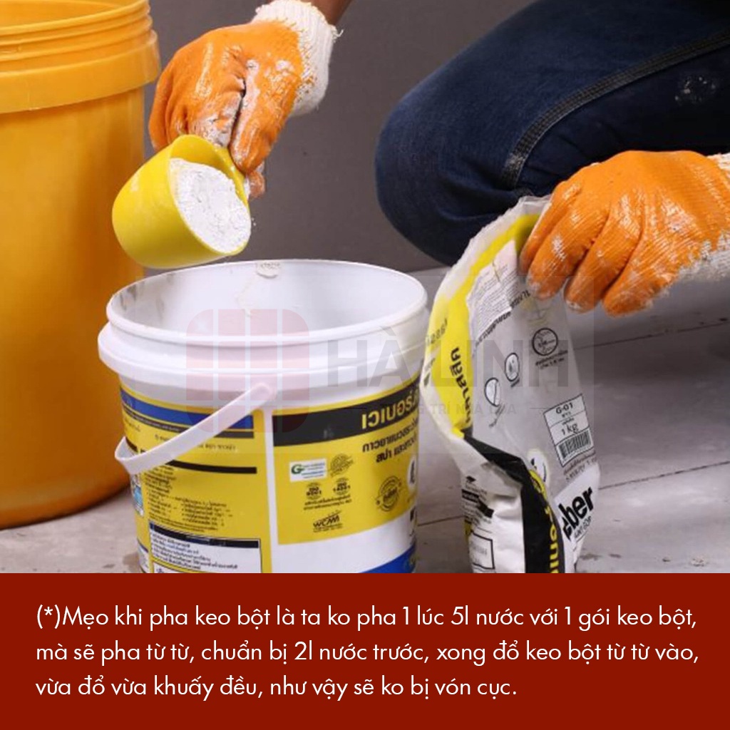 Keo Bột Dán Tường Hàn Quốc HANSU Nhập Khẩu Loại Tốt Túi 180g - Trang Trí Hà Linh
