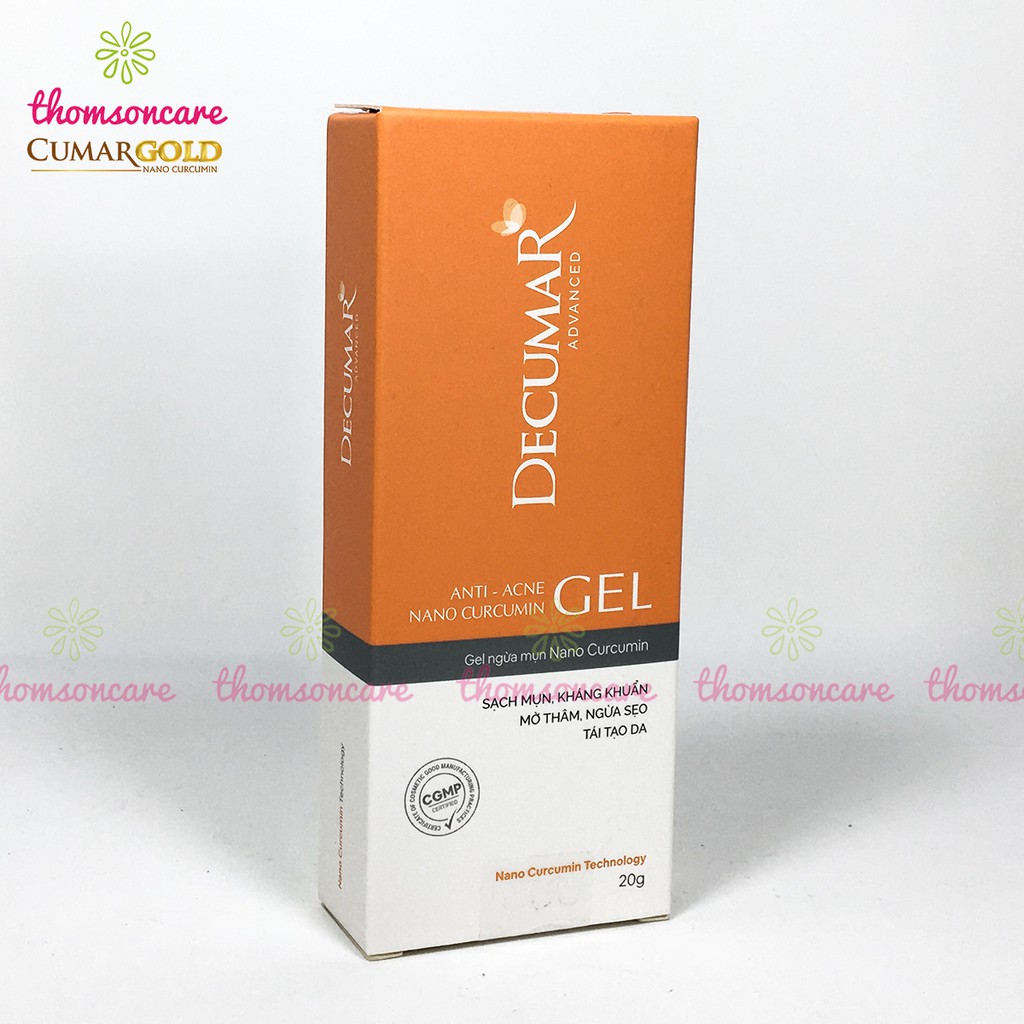 Kem ngừa mụn Decumar tuýp 20g - kem nghệ từ Nano curcumin - Hết mụn giảm thâm sẹo