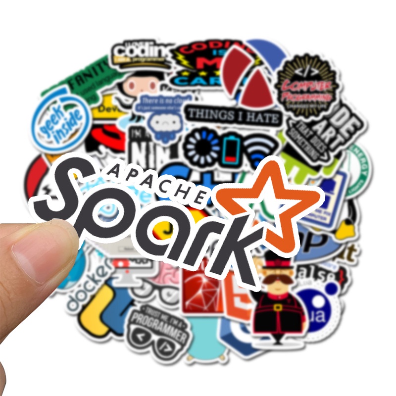 50 PCS Programming Sticker Technology Software Programs Data Computer Stickers for Geek DIY Computer Laptop Phone ELEN