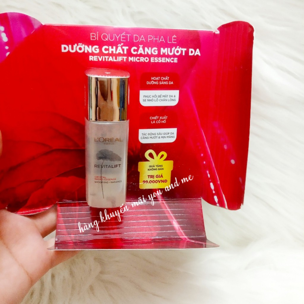 Sample Dưỡng Chất Căng Mướt Da L’Oreal Revitalift Crystal Micro Esence