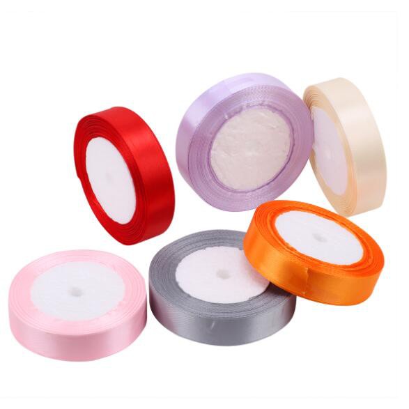 Cuộn Dây Ruy Băng Bằng Lụa Satin Lụa Satin Rộng 2CM Dài 22M Dùng Trang Trí Bó Hoa Cưới