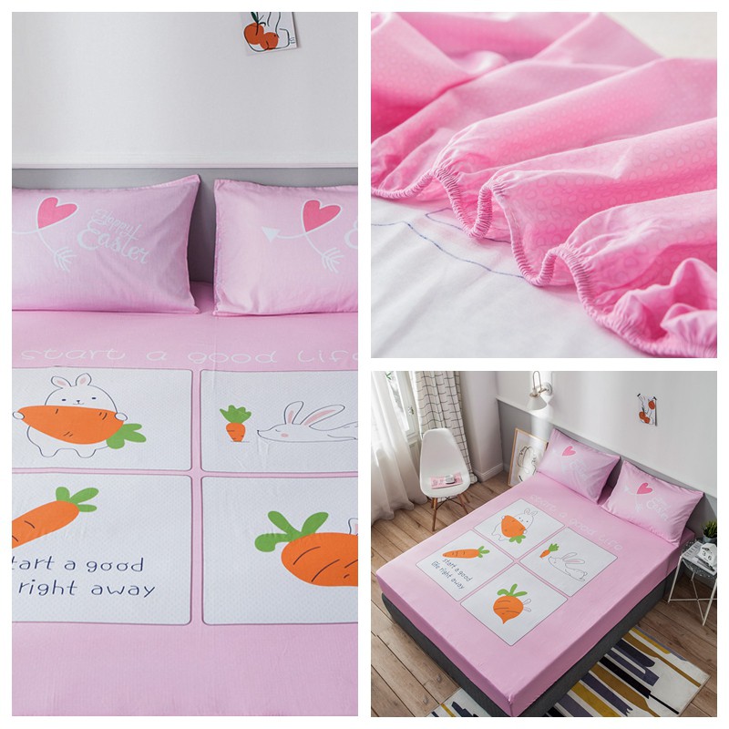 (16 Designs)New arrival 100% cotton fitted sheet lovely cartoon design bed sheets unicorn mattress cover Twin Queen King