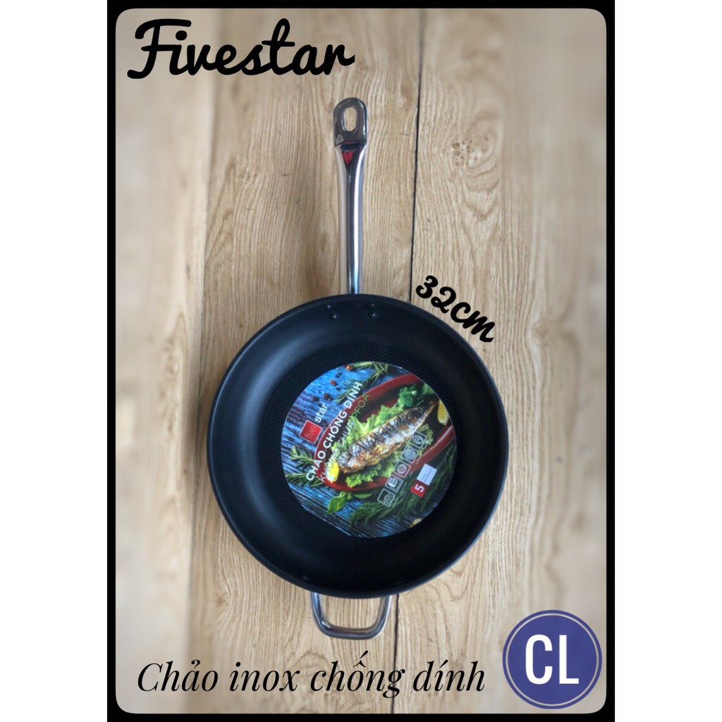 CHẢO CHỐNG DÍNH FIVESTAR 3 ĐÁY 32CM - ĐUN TỪ