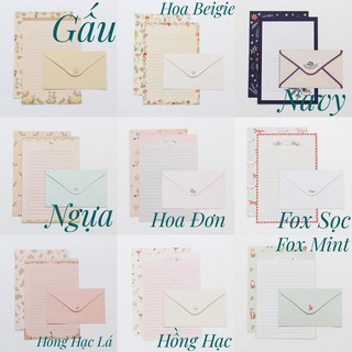 Set giấy viết thư A5 FLORAL 21*15 (6 giấy+3PB)