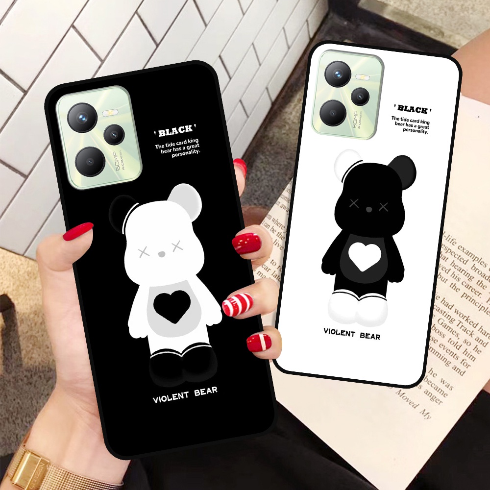 Ốp Realme C35 / Narzo 50A Prime in hình họa tiết Mountain, Be@rbrick dễ thương (T13 - T18)