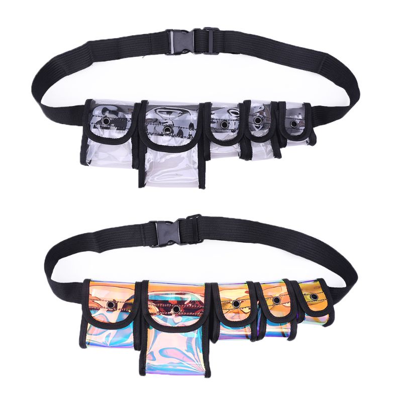 Túi Đeo Chéo Mini Trong Suốt Nhiều Túi Thời Trang Unisex