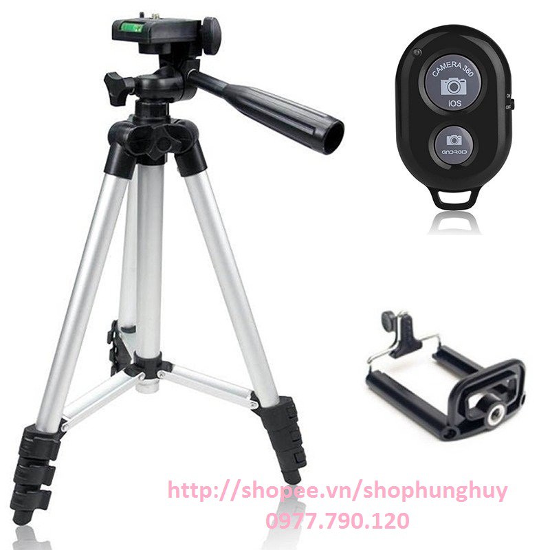 Bộ Tripod TF 3110. Giá đỡ điện thoại + Remote