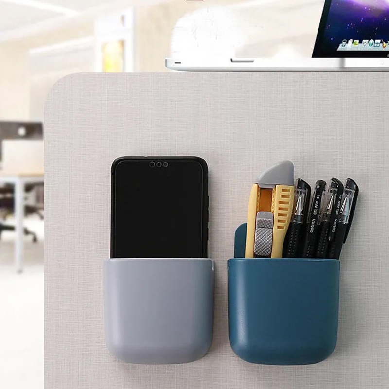 Hộp Đựng Điện Thoại, Remote, Điều Khiển TiVi, Khay Sạc Điện Thoại  Đa Năng Dán Tường Nhiều Màu Trẻ Trung - MTDDT