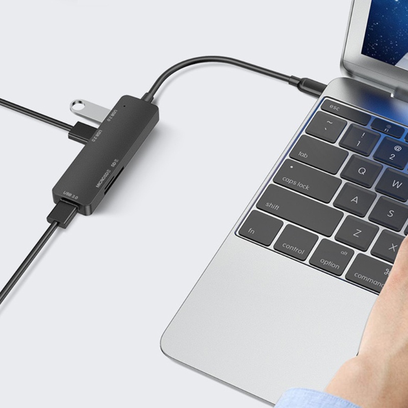 Bộ Chia 5 Cổng USB C / Type C Kèm Khe Đọc Thẻ SD / TF Cho Máy Tính USB3.0