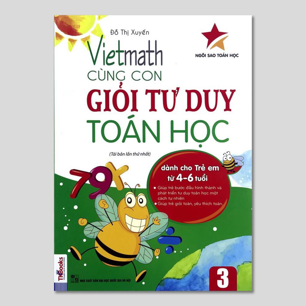 Sách - Vietmath - Cùng con giỏi tư duy toán học 3 (Tái bản) -MCBooks