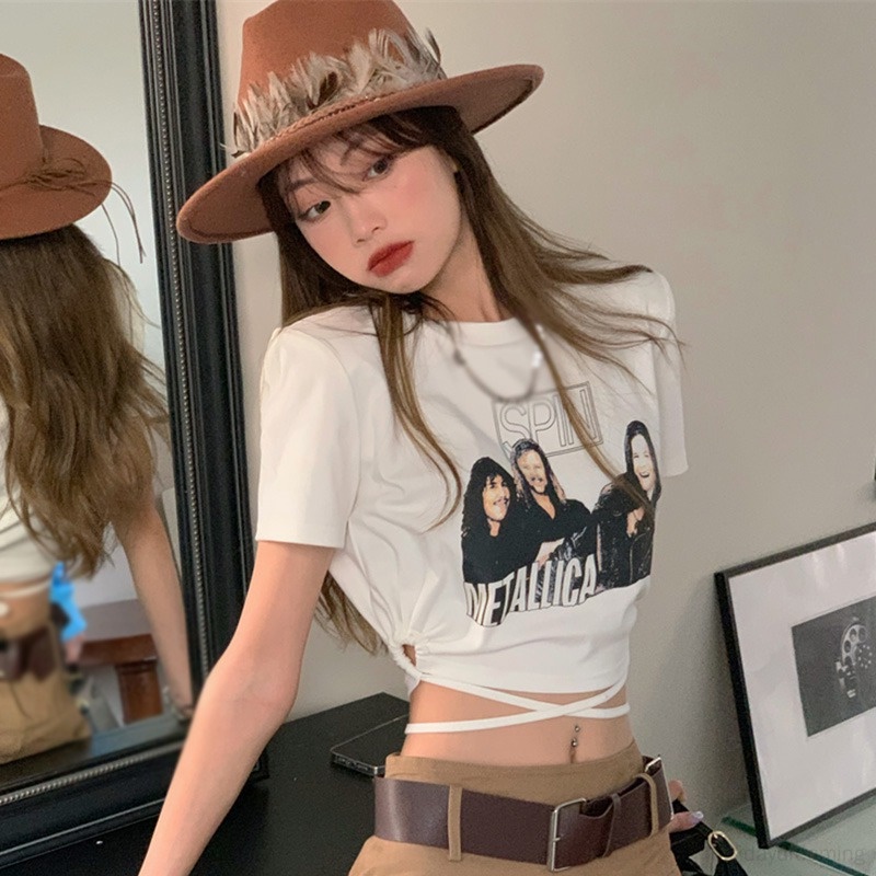 Áo Thun Nữ Ngắn Tay Hở Vai Thời Trang Hàn Quốc