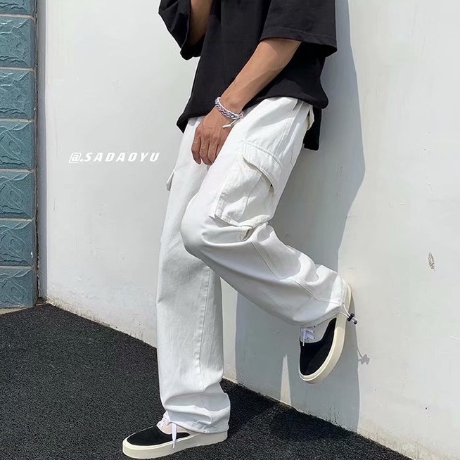 Quần Yếm Dáng Rộng quần túi hộp nam Phong Cách Hàn Quốc quần túi hộp nữ Thời Trang Mới cargo pants Nam Nữ | BigBuy360 - bigbuy360.vn