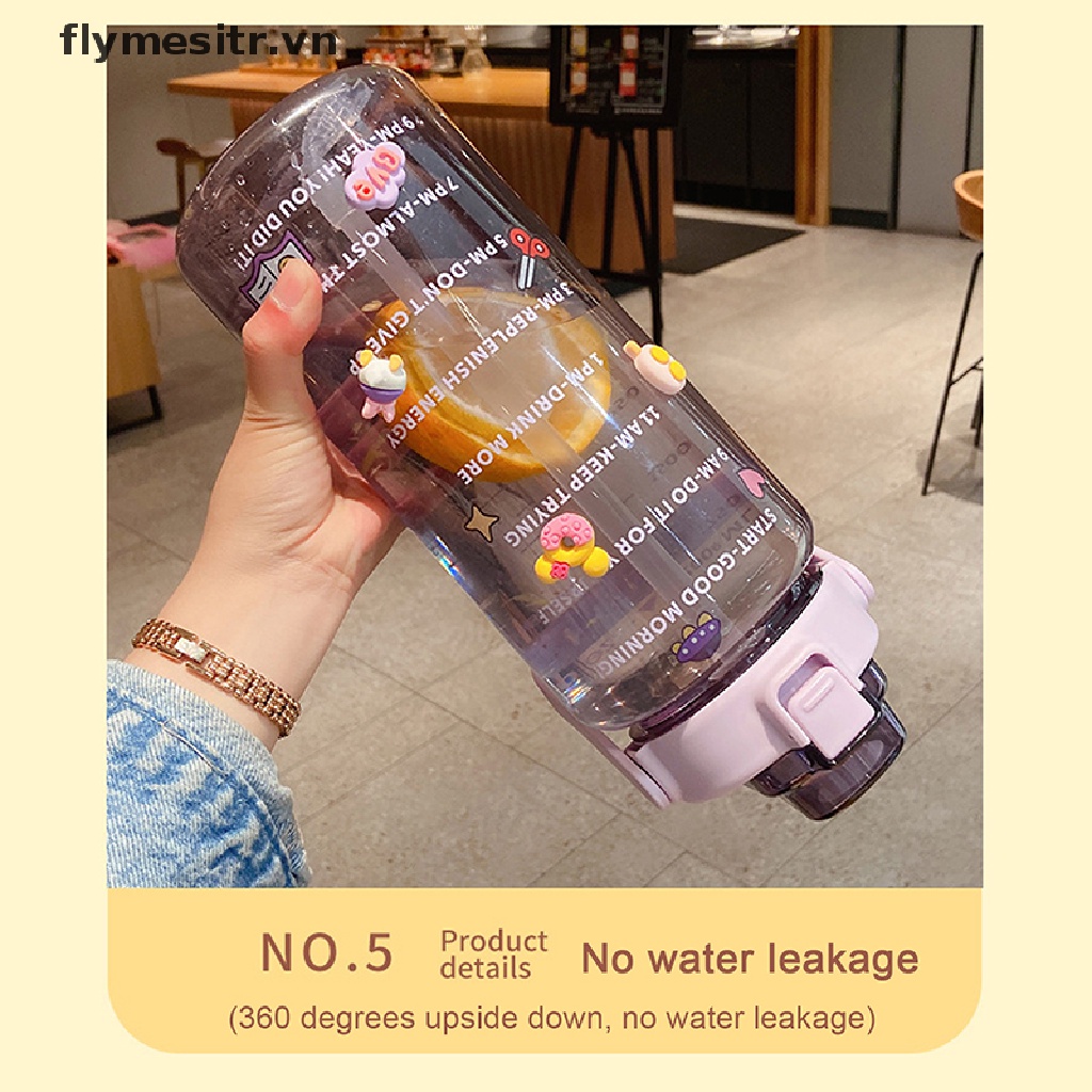 【FF】 2L Sports Straw Water Bottle Stickers Portable Fitness Bike Cup Cold Water Jug .