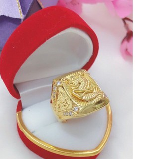 Nhẫn vàng. Nhẫn nam mạ vàng mặt rồng