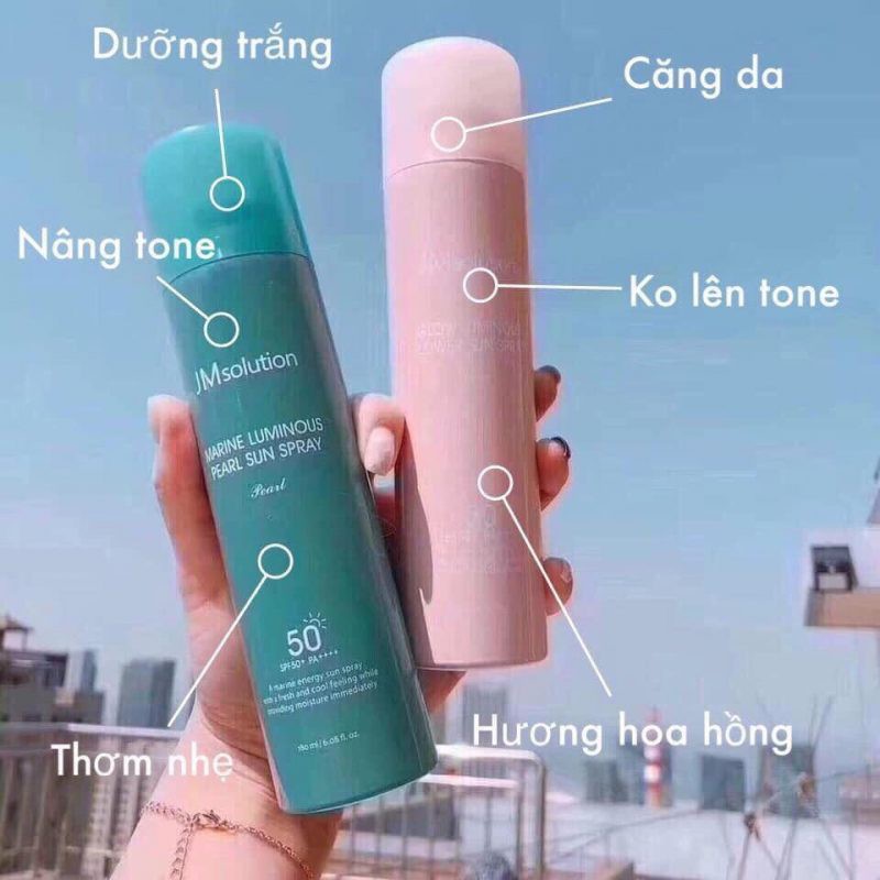 Xịt Chống Nắng hoa hồng Jm Solution For Face &amp; Body