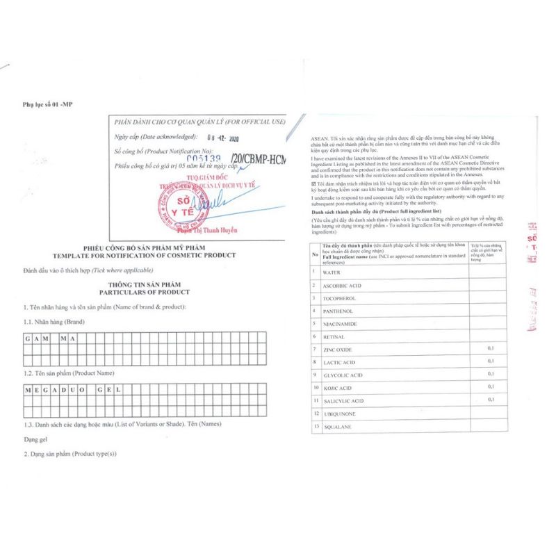 Megaduo Plus Gel 15gram, Gel giảm mụn ẩn, giảm thâm, dưỡng da