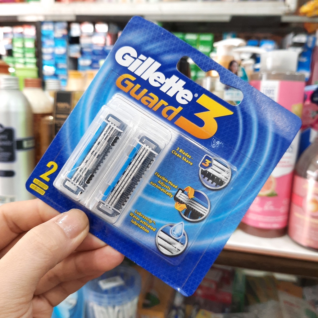 Vỉ 2 cái lưỡi dao cạo râu Gillette Guard 3