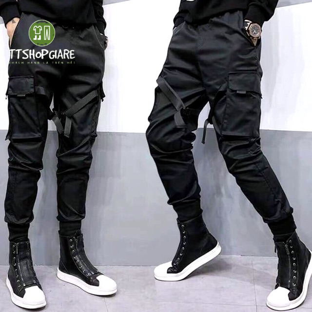 Quần jogger kaki túi hộp vải bao đẹp
