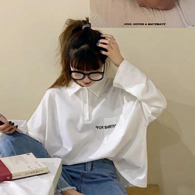 (sẵn xám) áo polo tay dài form rộng kèm hình thật | BigBuy360 - bigbuy360.vn