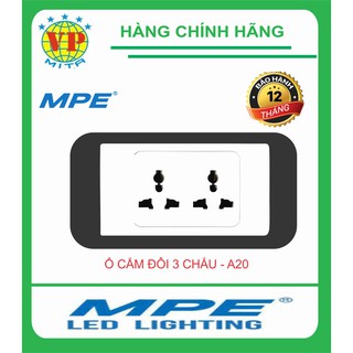 Ổ cắm đôi 3 chấu mpe