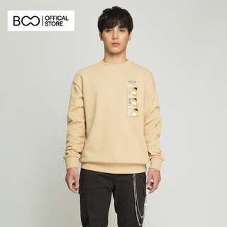 Áo Nỉ BOO Nam Nữ Unisex Oversize Dáng Rộng In Graphic Busticker Màu Be