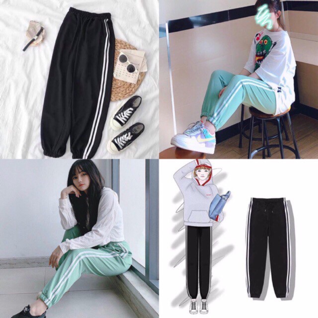 QUẦN 2 SỌC BO ỐNG UNIXEX - QUẦN LINE PANT