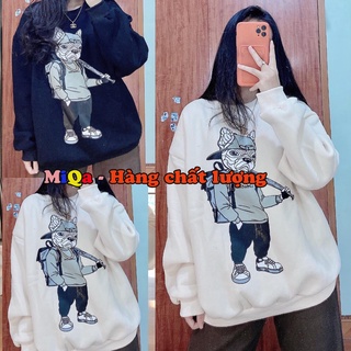 Áo nỉ sweater nữ form rộng vải nỉ bông dày dặn phong cách ulzzang camastore