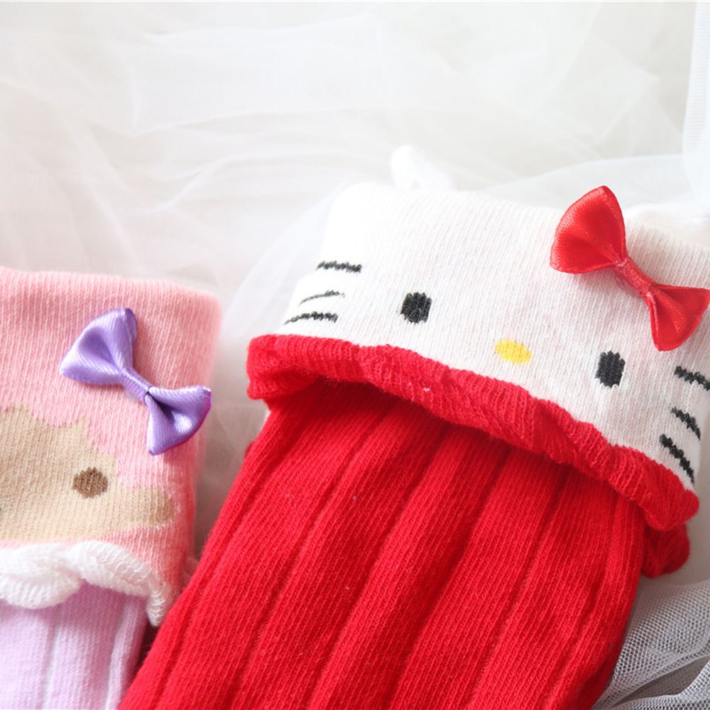Vớ cotton ngắn thoáng khí hình mèo/thỏ hoạt hình dễ thương màu sắc tùy chọn cho nữ