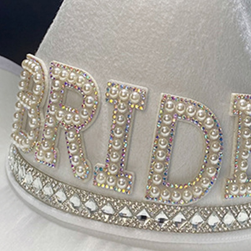 Mũ Vành Rộng Thoải Mái Phong Cách Phương Tây Sáng Tạo Cho Cô Dâu Chú Rể