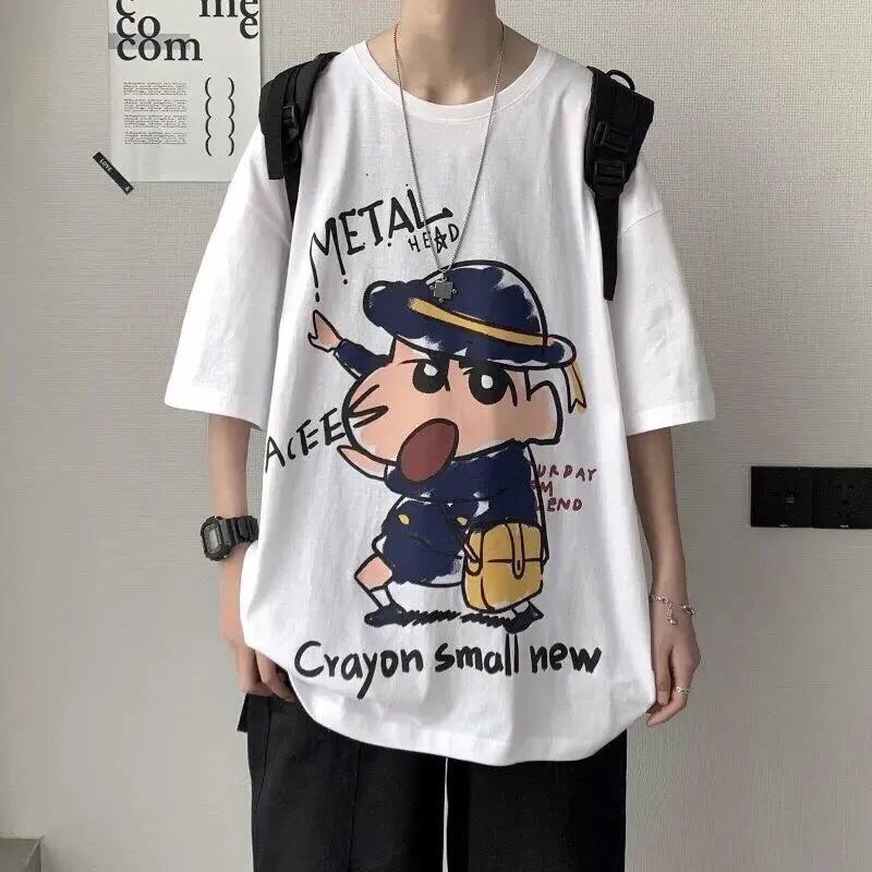 [GIÁ HUỶ DIỆT] Áo Thun Tay Lỡ Hình SHIN Cute- Áo Phông Ngắn Tay Unisex Form Rộng Ulzzang