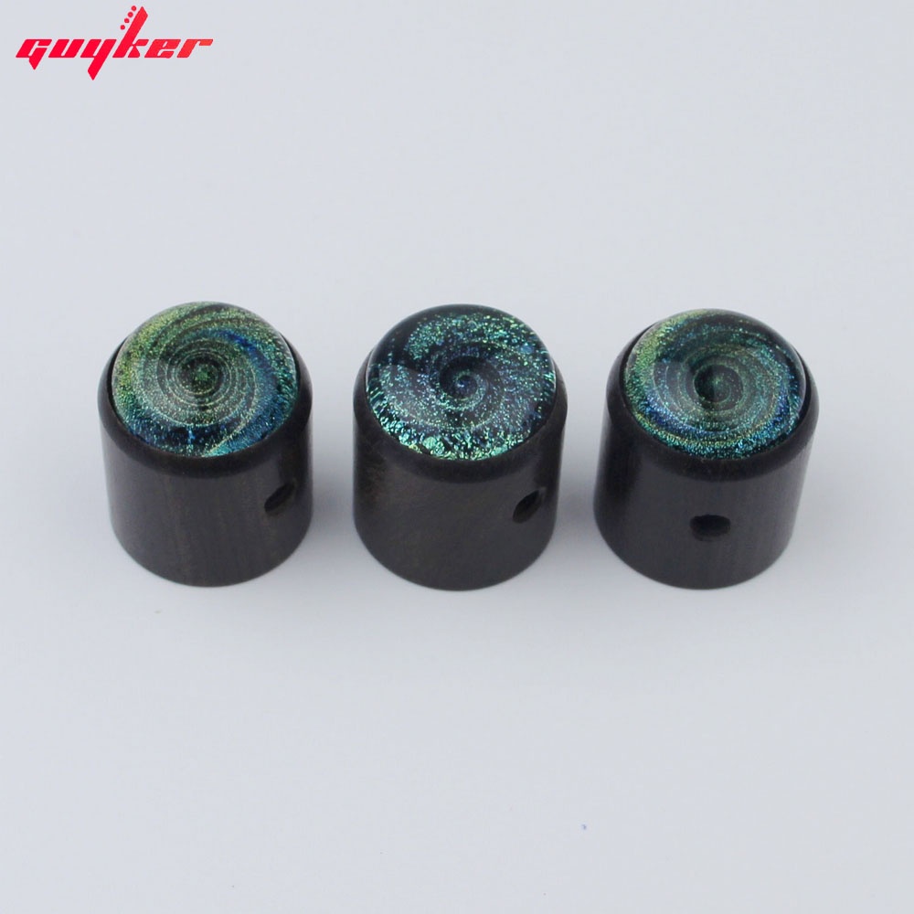 Núm Vặn Chiết Áp Bằng Gỗ Mun Đường Kính Trong 6MM Cho Đàn Guitar Bass