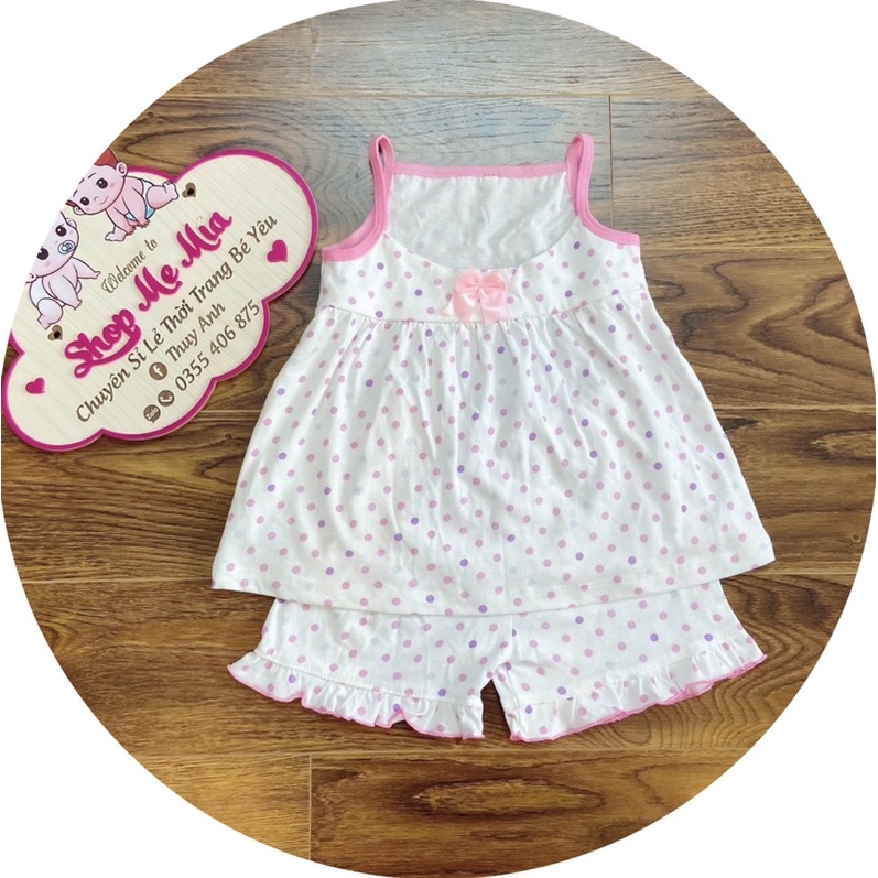 Bộ hai dây cho bé gái - Chất cotton mềm mát