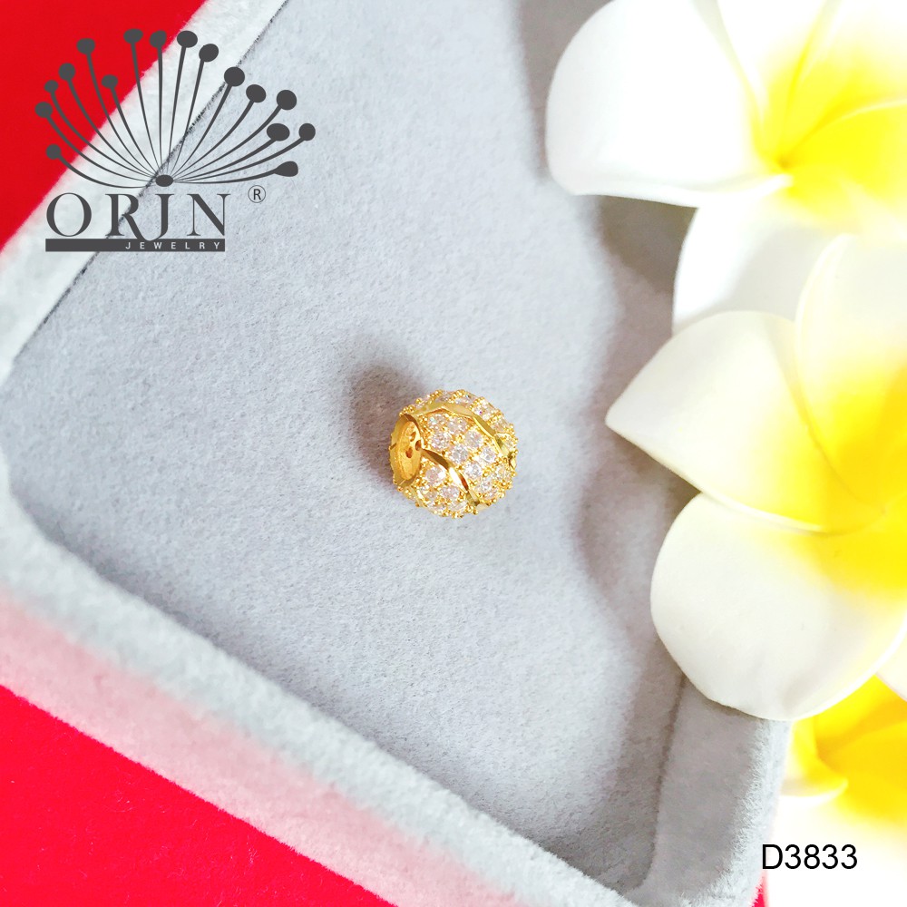Mặt dây chuyền charm tròn đính đá cao cấp Orin D3833 thời thượng