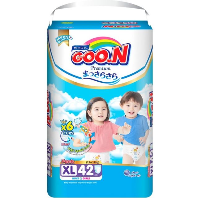 (Cắt tem) Bỉm Goon Premium mẫu mới quần/dán M60/L50/XL46/M56/L46/XL42/XXL36