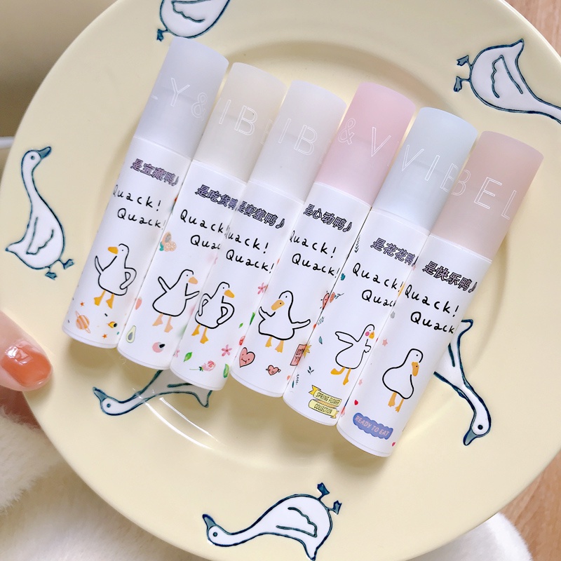 [Hàng mới về] Son kem trang điểm dạng lỏng nhung lì chống thấm nước vỏ họa tiết chú vịt đáng yêu cho sử dụng hàng ngày | BigBuy360 - bigbuy360.vn