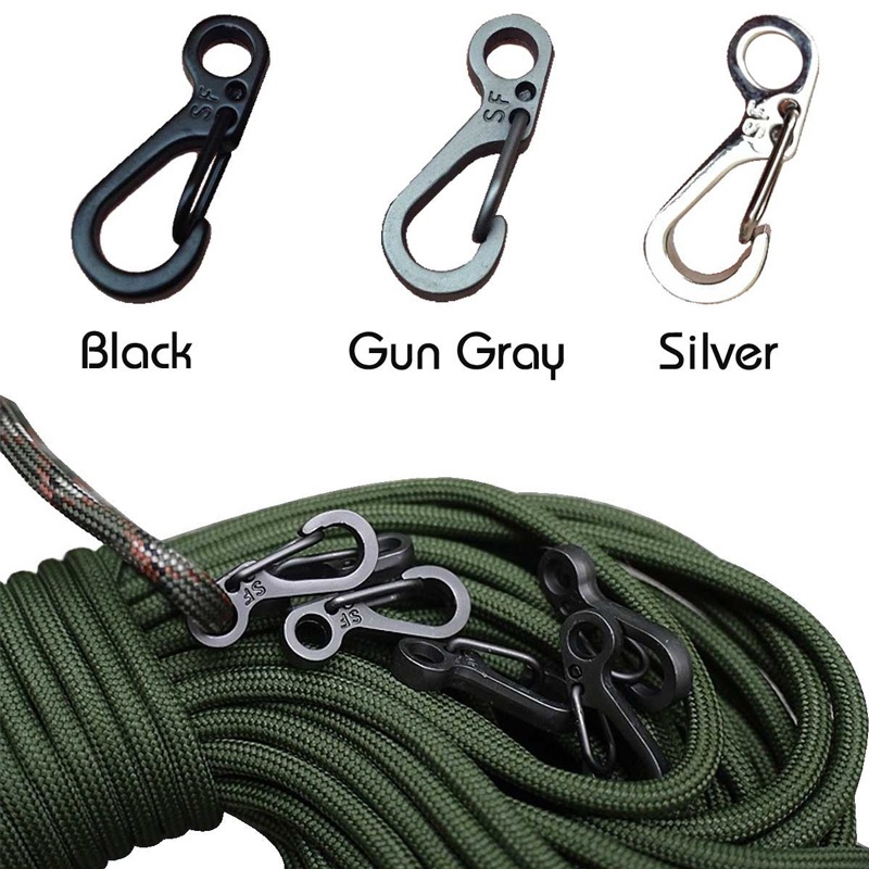 Set 10 Móc Lò Xo Nhỏ Bằng Kim Loại Chất Lượng Cao Treo Đồ Chống Gió Có Thể Tháo Rời Cho Hoạt Động Ngoài Trời / Cắm Trại Ngoài Trời