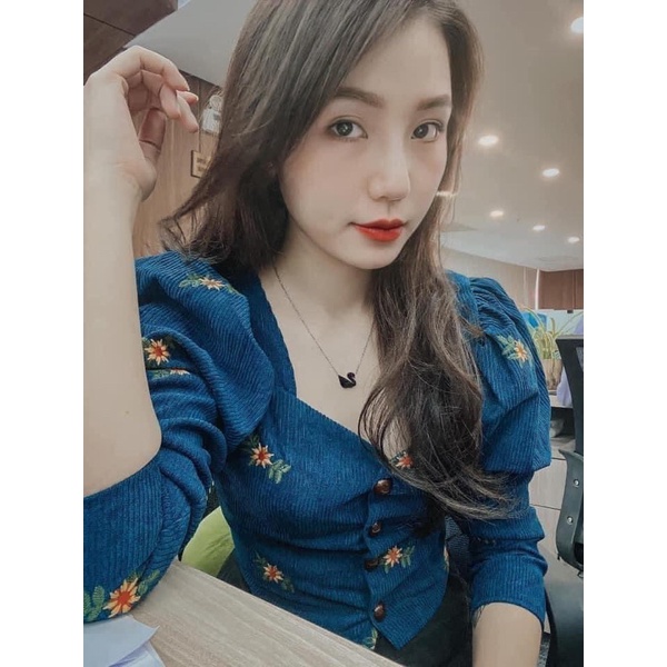 Áo nhung tăm mùa thu hàn quốc