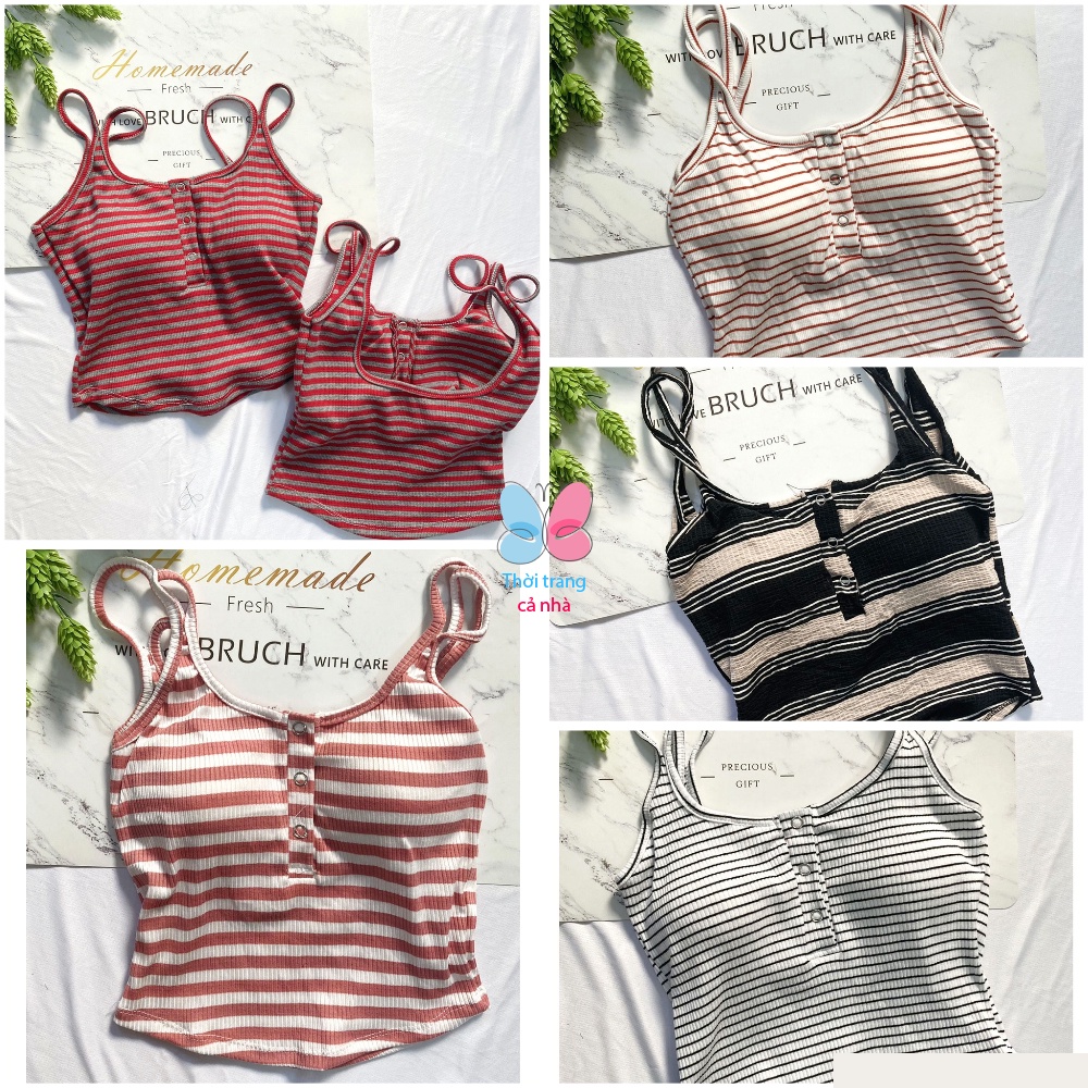 ÁO BRA THUN GÂN SỌC MỀM MÁT CÓ LÓT MÚT MỎNG NHẸ - bra21