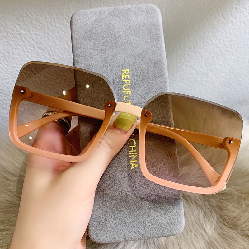 Kính Mát Gọng Vuông Đơn Giản Thời Trang Phong Cách Hàn Quốc Cho Nam Và Nữ