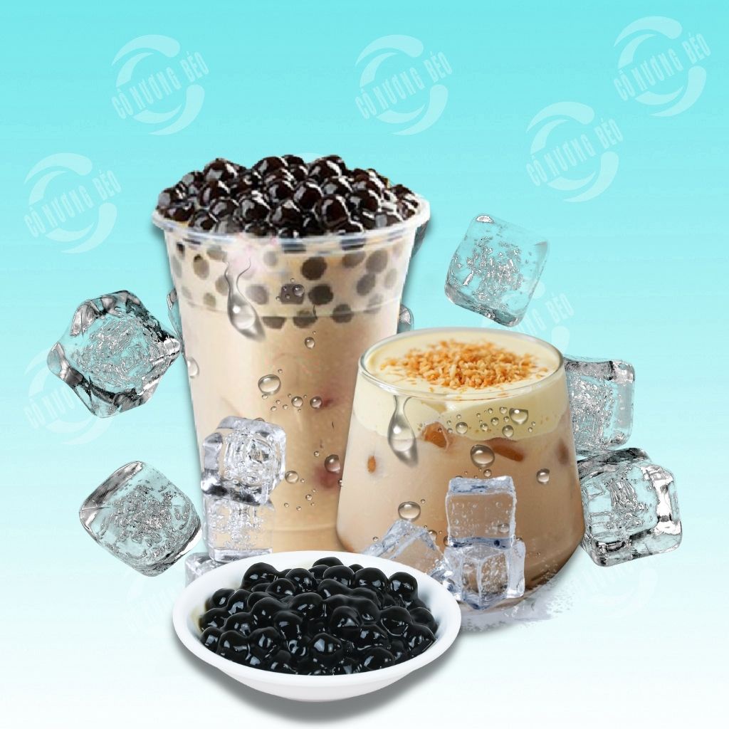 Set trà sữa tự pha Phúc Long trà sữa trân châu truyền thống Trà sữa kem trứng dừa nướng thành phẩm 10 15 cốc Ăn Vặt Cô N