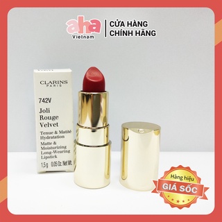 Son môi Clarins Mini Lipstick  Joli Rouge Mat 742V 1.5g