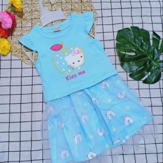 Combo 2 sét váy cao cấp size đại 18_40kg cho bé gái.