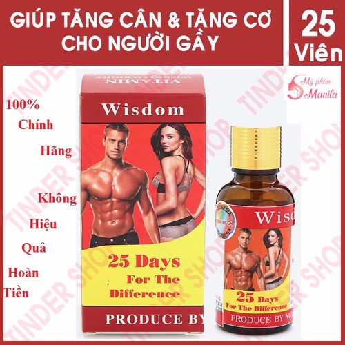 Viên uống hỗ trợ tăng cân và tăng cơ bắp Wisdom weight
