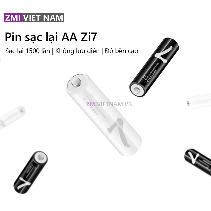 [ ZMI VIỆT NAM ] Bộ Pin Sạc Lại ZMI AA711 (4 viên AAA) |Bảo Hành 1 Tháng