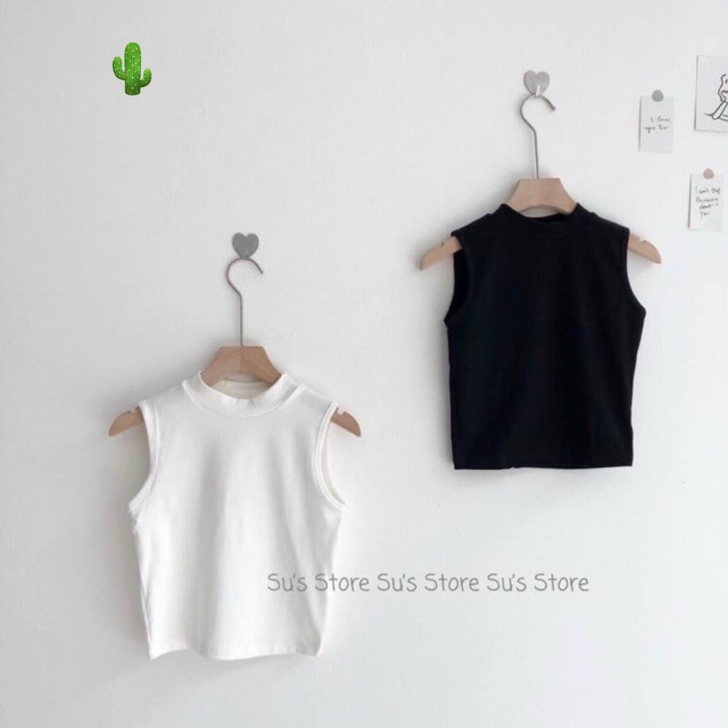 Áo Croptop Ba Lỗ Cổ Lọ Cá Tính